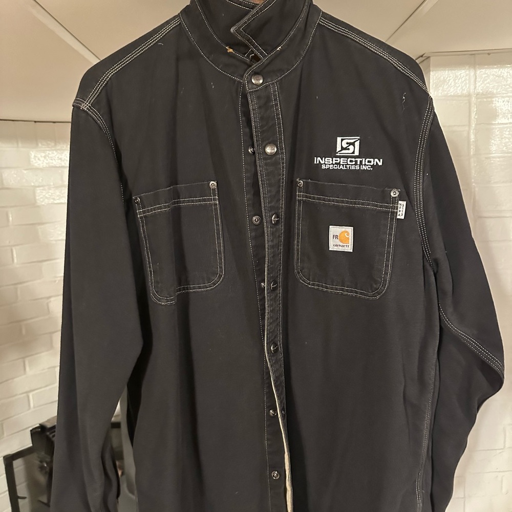 Dark navy blue Carhartt FR jacket Cat3. Like new. Medium